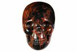 Realistic, Polished Mahogany Obsidian Skull #116319-1